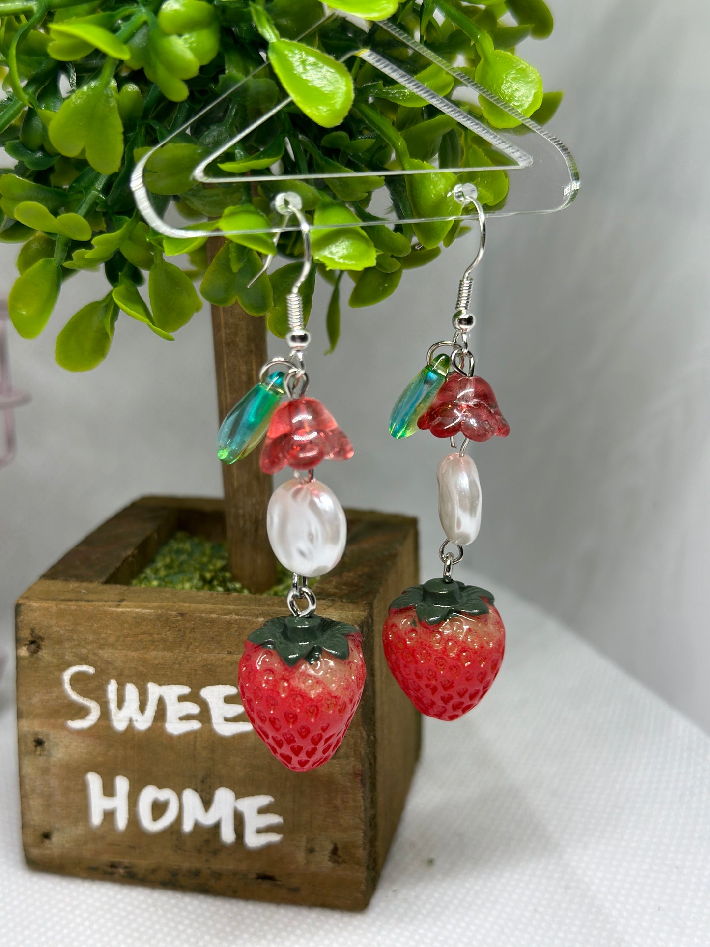 Strawberry dangle earrings