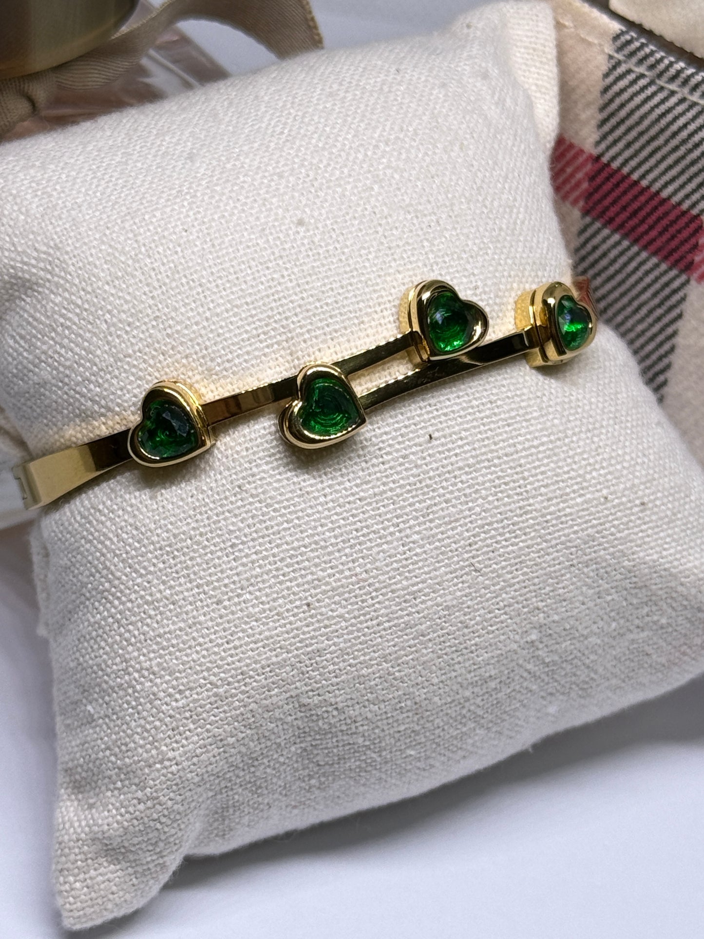 Green Heart zirconia bangle