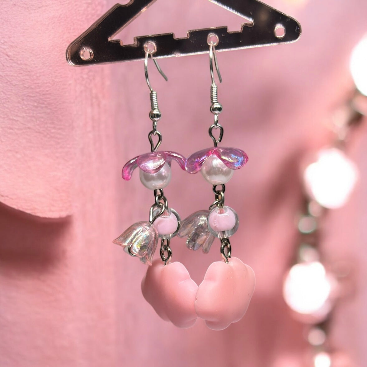 Pink cloud y2k earrings