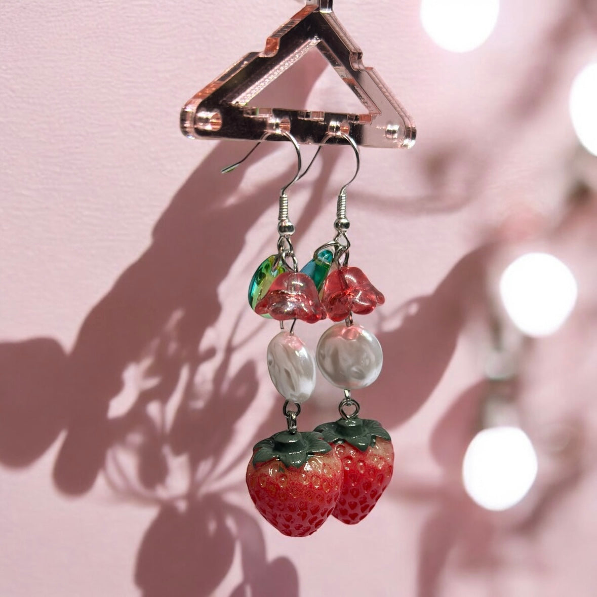 Strawberry dangle earrings