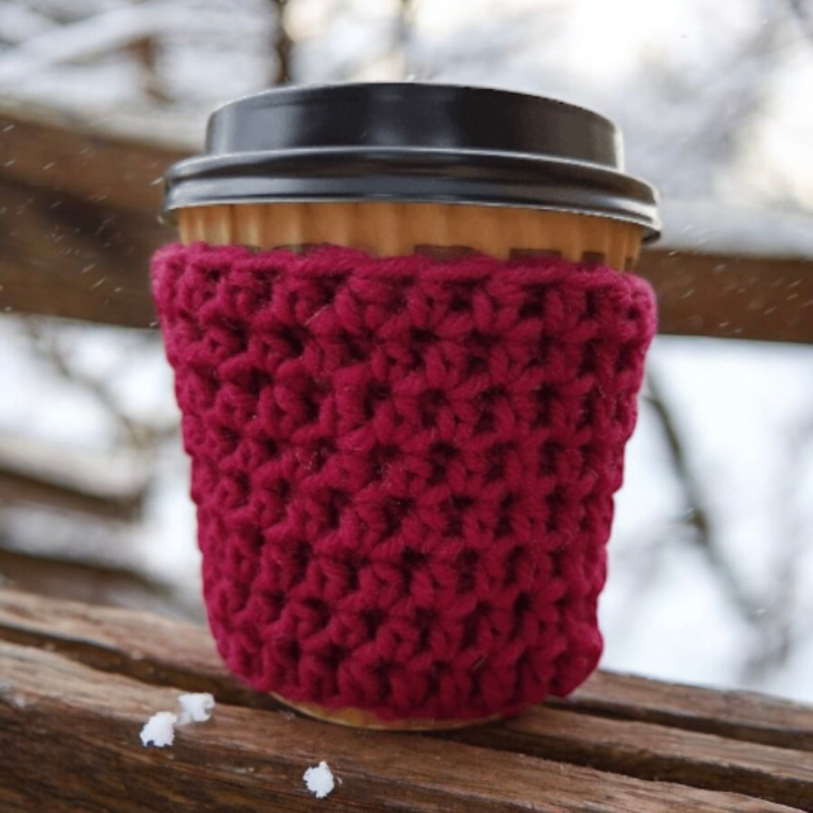 Handknit Coffee Cozy | Crochet Cup cover | reusable washable cup sleeve | Tea warm cozy | Coffee & tea lover | recycle go green love earth