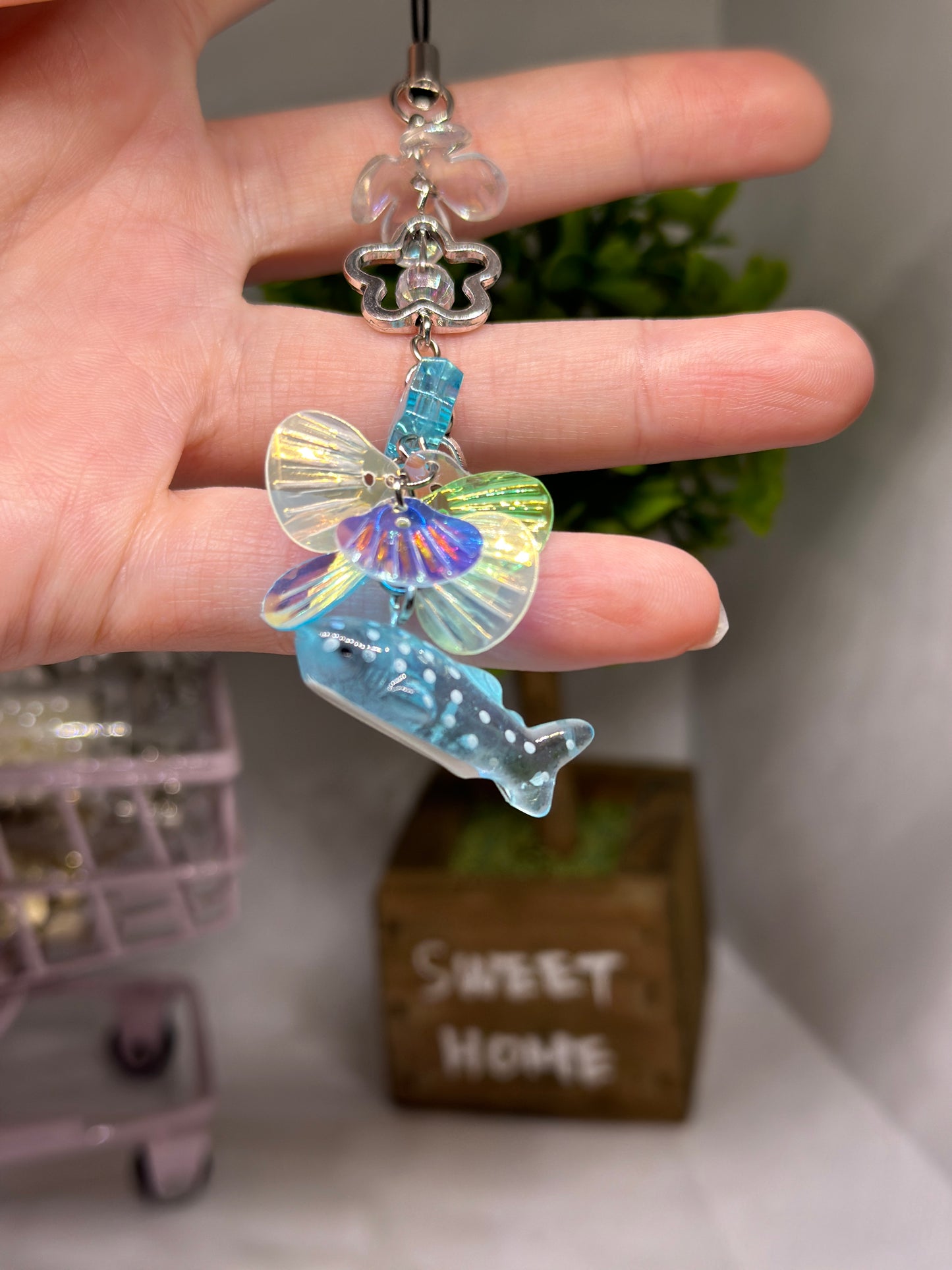 Phone charm | blue whale