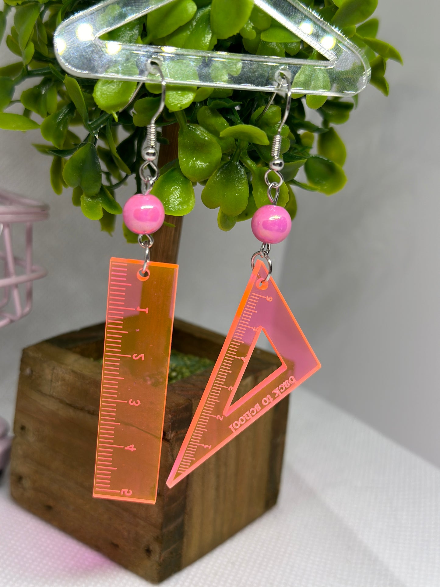 Ruler earrings| mismatch art earrings