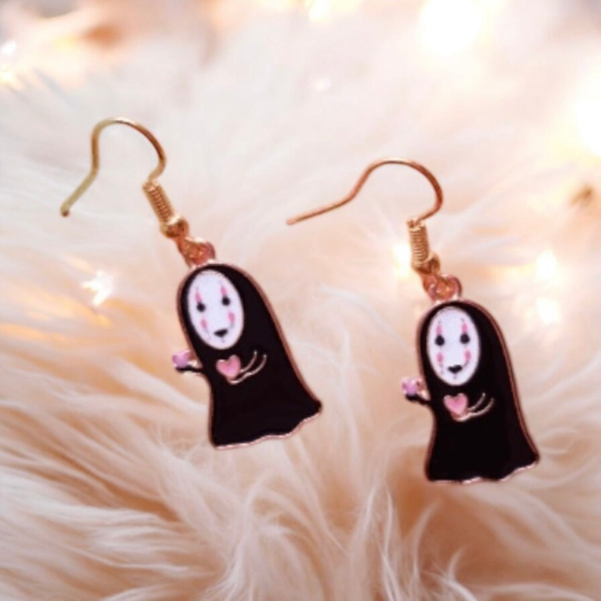 No face man | kawaii japanese anime dangle earrings | fun pop style Drop earrings | minimalist earrings | little ghost earrings