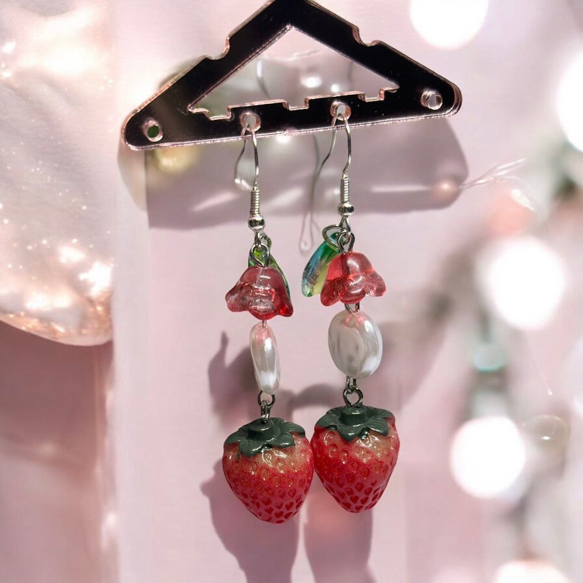 Strawberry dangle earrings