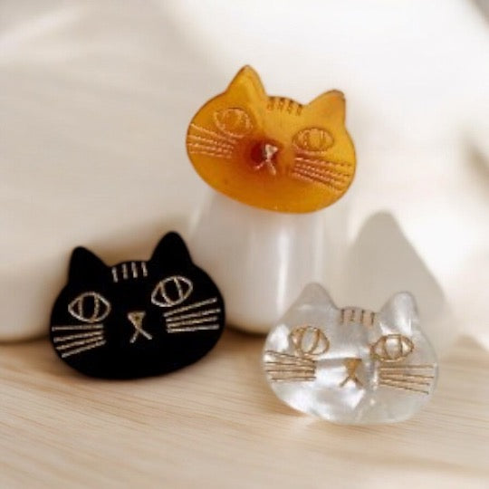 3pcs Mini cat acetate hair clips | Colourful miniature kitten clips| korean hair accessories| animal hair clip | gift for cat lover