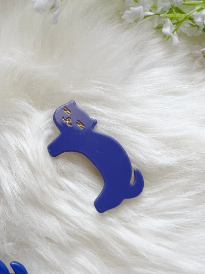 Cat butt acetate hair clips | Colourful barrette clips| korean hair accessories| animal hair clip | gift for cat lover - TuttyKnitty