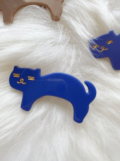 Cat butt acetate hair clips | Colourful barrette clips| korean hair accessories| animal hair clip | gift for cat lover - TuttyKnitty