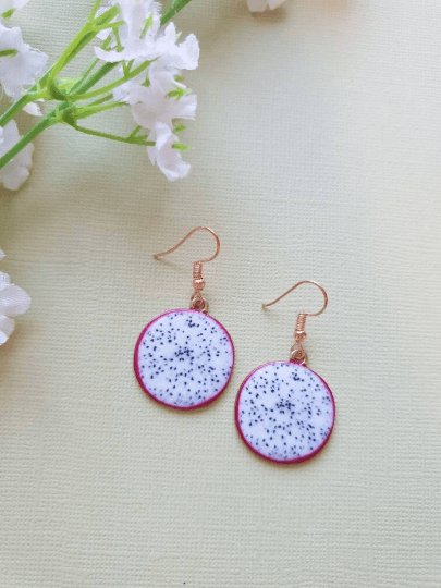 Citrus fruit earrings | fruit lover earrings | food earrings | cute kawaii earrings | fun art earrings | gold lemon grapefruit oranges - TuttyKnitty