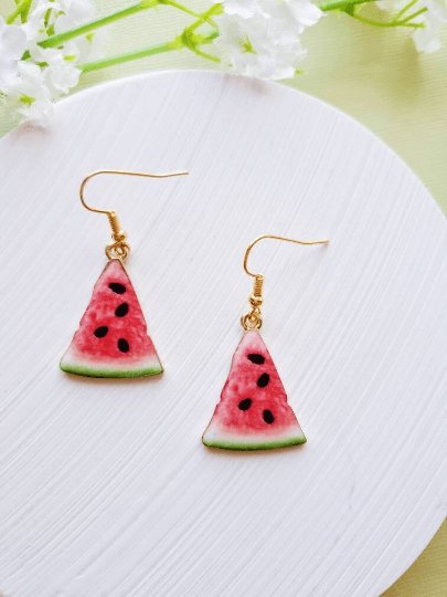 Citrus fruit earrings | fruit lover earrings | food earrings | cute kawaii earrings | fun art earrings | gold lemon grapefruit oranges - TuttyKnitty