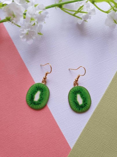 Citrus fruit earrings | fruit lover earrings | food earrings | cute kawaii earrings | fun art earrings | gold lemon grapefruit oranges - TuttyKnitty