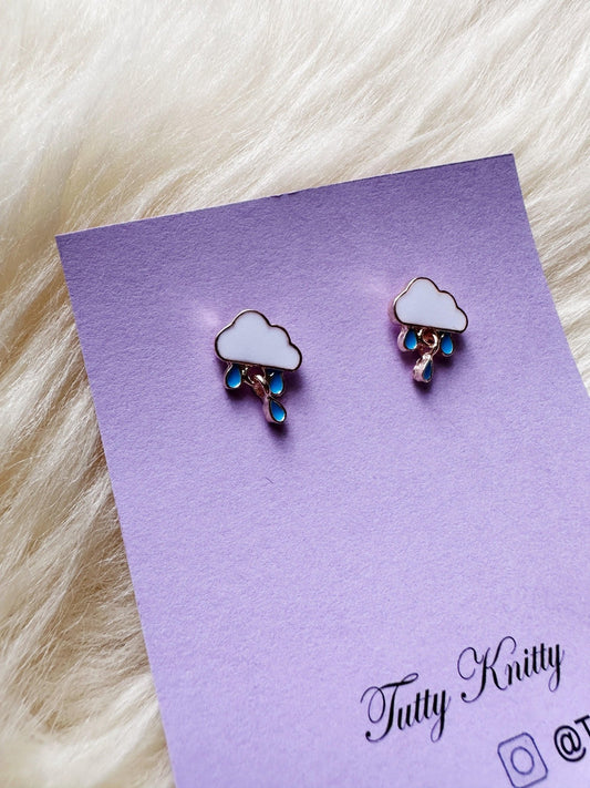 Cloud earrings | minimalist earrings - TuttyKnitty