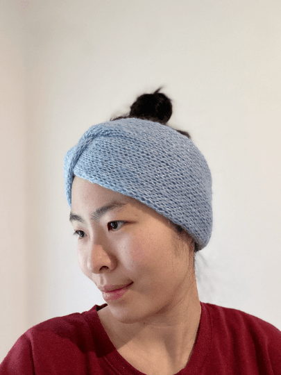 Knit headband | winter ear warmer | colourful turban | twisted head band | wool knit cozy messy bun beanie | casual autumn wear - TuttyKnitty