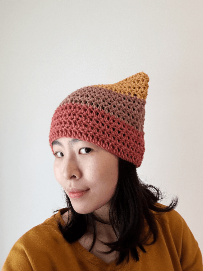 Handmade Crochet cat ear beanie | kitten head hat | cat ear hat | trendy women hat with cat ears | trendy y2k | cat lover | stretchy cat hat - TuttyKnitty