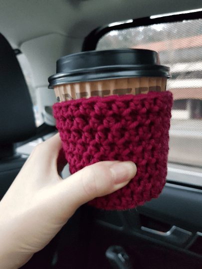 Handknit Coffee Cozy | Crochet Cup cover | reusable washable cup sleeve | Tea warm cozy | Coffee & tea lover | recycle go green love earth - TuttyKnitty