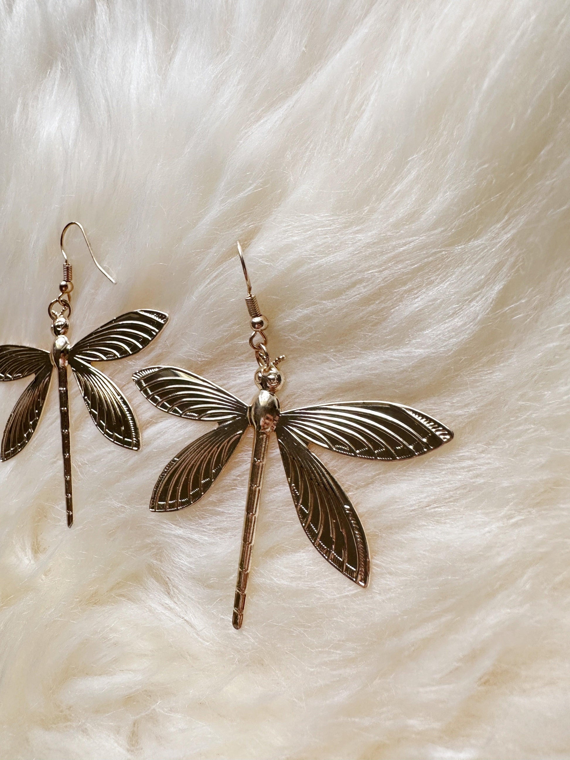 Draganfly earrings | lightweight metal art decor earrings - TuttyKnitty