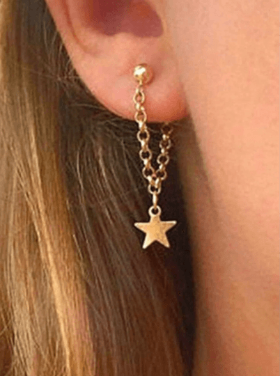 Mini star dangle earrings