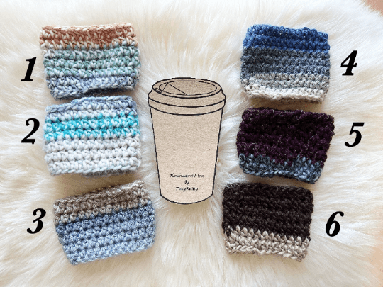 Handknit Coffee Cozy | Crochet Cup cover | reusable washable cup sleeve | Tea warm cozy | Coffee & tea lover | recycle go green love earth - TuttyKnitty