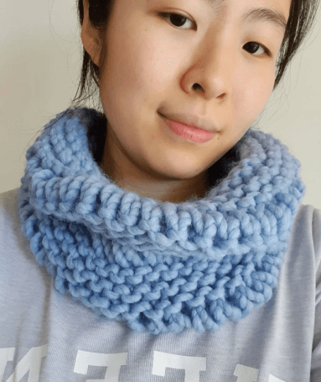 Handknit Drop stitch knit cowl - Colourful Knit Neckwarmer - Winter Knit Cowl - Handmade knit Scarf - wool blend knit cowl - TuttyKnitty