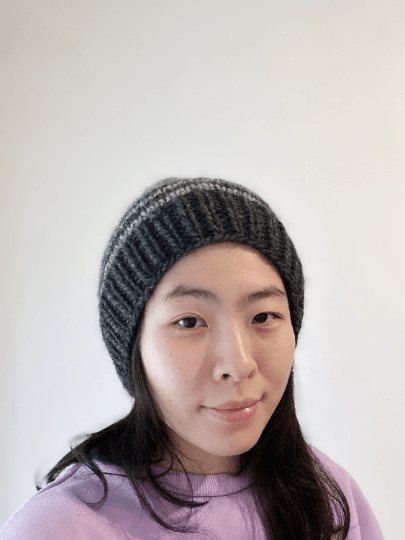 Handknit pattern Beanie | Winter hat | black and grey fair isle colour | autumn winter style | cozy hat - TuttyKnitty