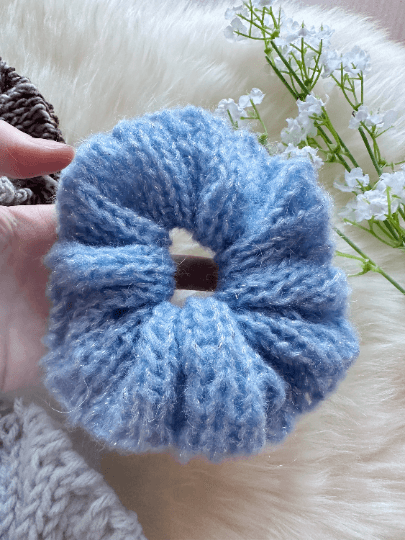 HandKnit Scrunchies | Hair tie | Hair band | Pony tail holder | hair elastic - TuttyKnitty