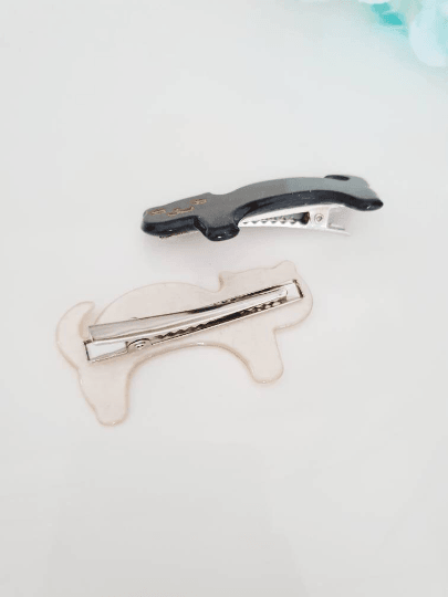Sleepy cat acetate hair clips | Colourful barrette clips| korean hair accessories| animal hair clip | gift for cat lover - TuttyKnitty